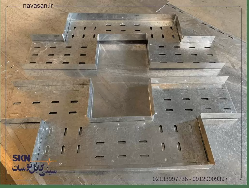 دور ستونی سینی کابل گالوانیزه جهت عبور به سهولت سینی کابل در سوله های تجاری و صنعتی