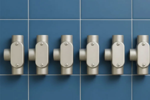 سه راهی درب دار لوله فولادی برق