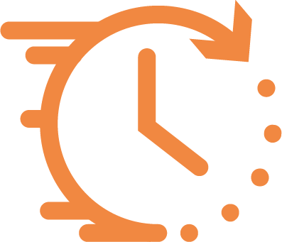 آیکن ساعت برای نمایش سرعت تحویل بالا در سینی کابل نوسان