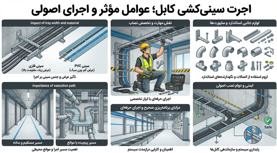 اجرت سینی کشی کابل | جدول قیمت ۱۴۰۴، عوامل موثر و قراردادهای امن