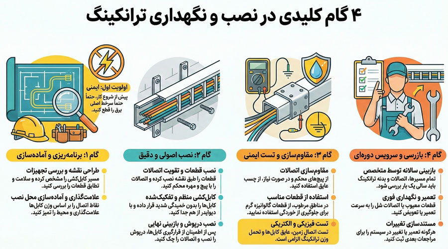4-مرحله-اصولی-نصب-و-نگهداری-ترانکینگ-و-دیوایدر ترانکینگ